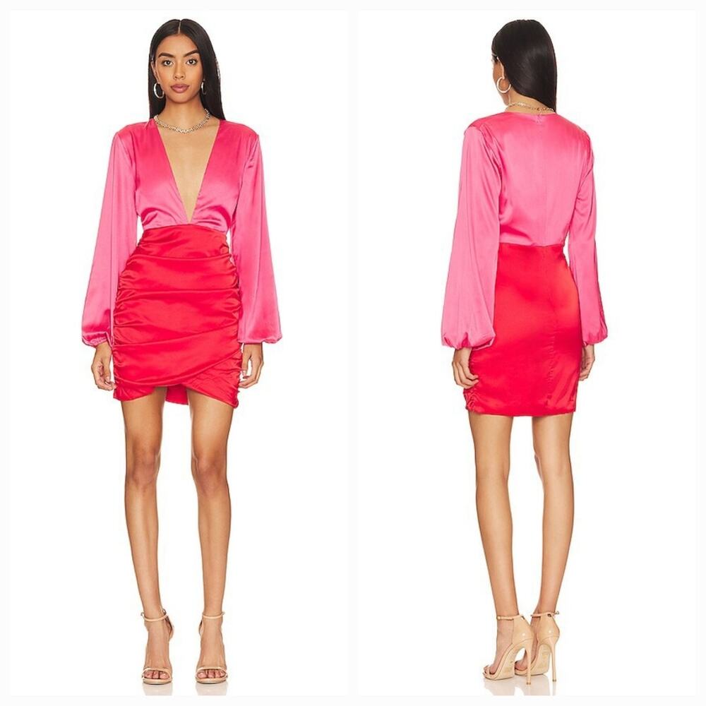 Superdown Cheyanne Deep V Dress XS